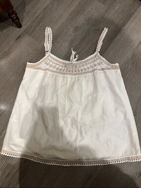 BCBGMaxAzria Ivory Lace Cami with Blush Undertone